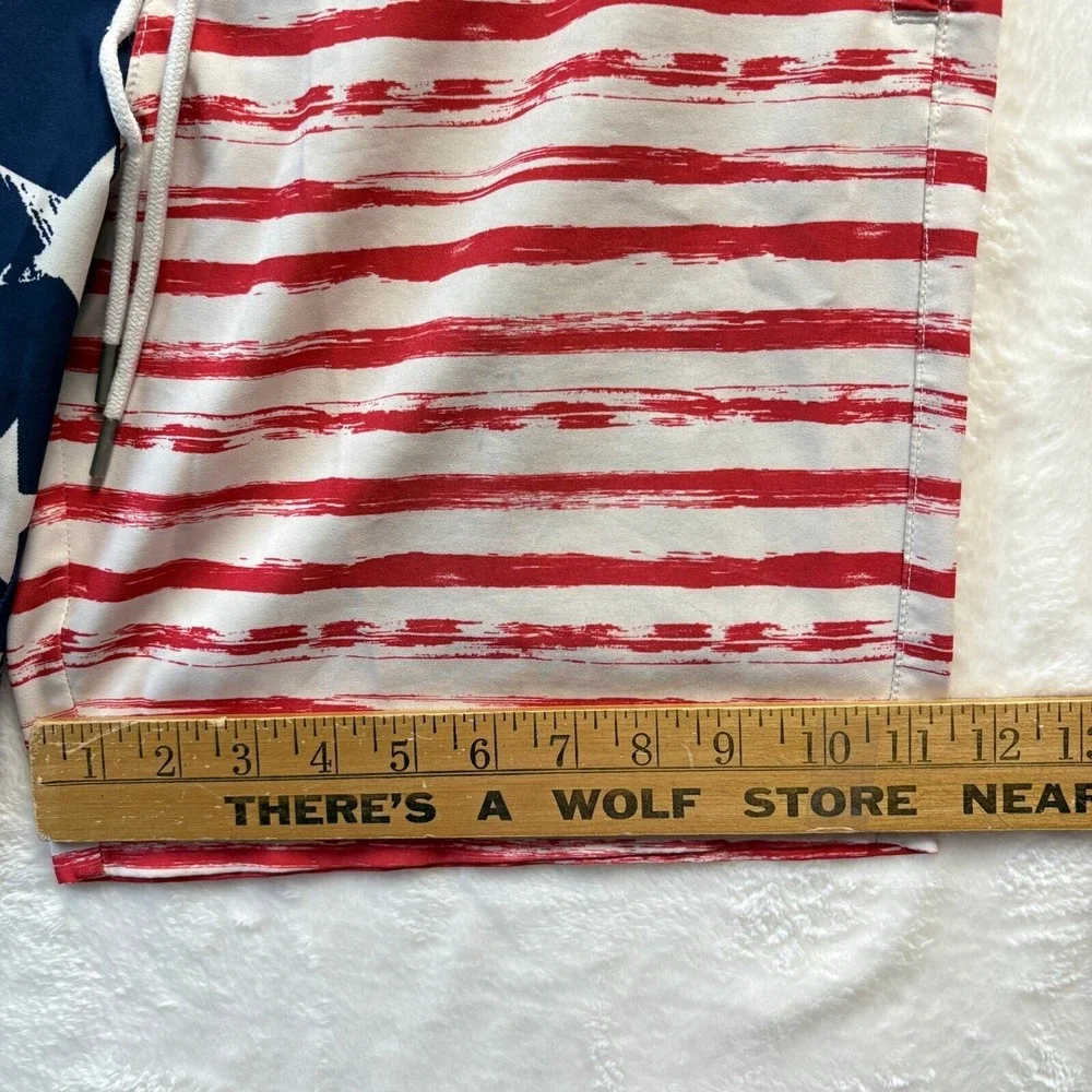 American Eagle Swim Trunks Men Sz Small‎ American Flag Stars Stripes Patriotic